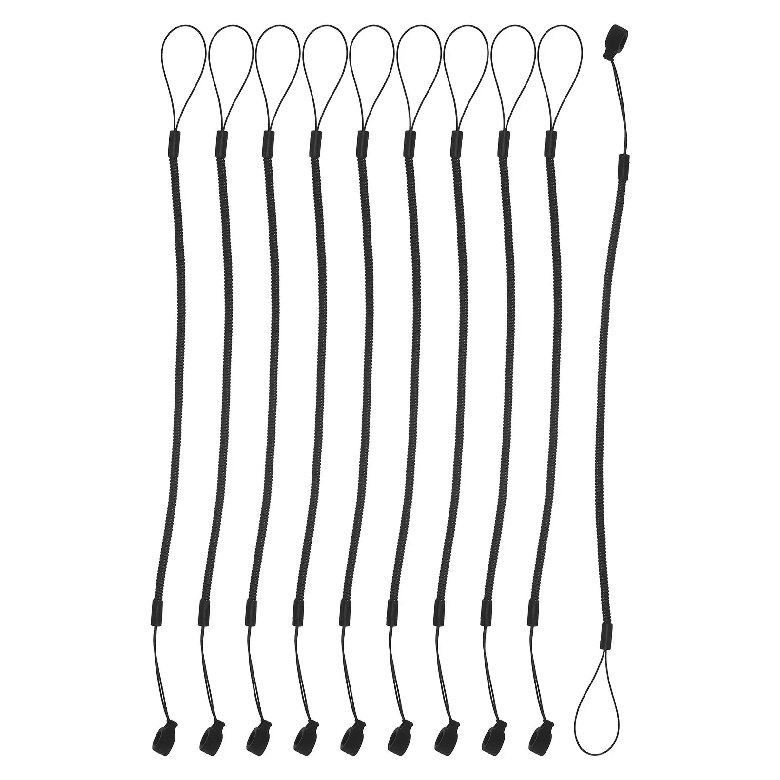 10Pcs Anti Loss Lanyards Elastic Spiral Tether 30Cm Portable Stylus Holder for Tablet Pencil Office Study Classroom