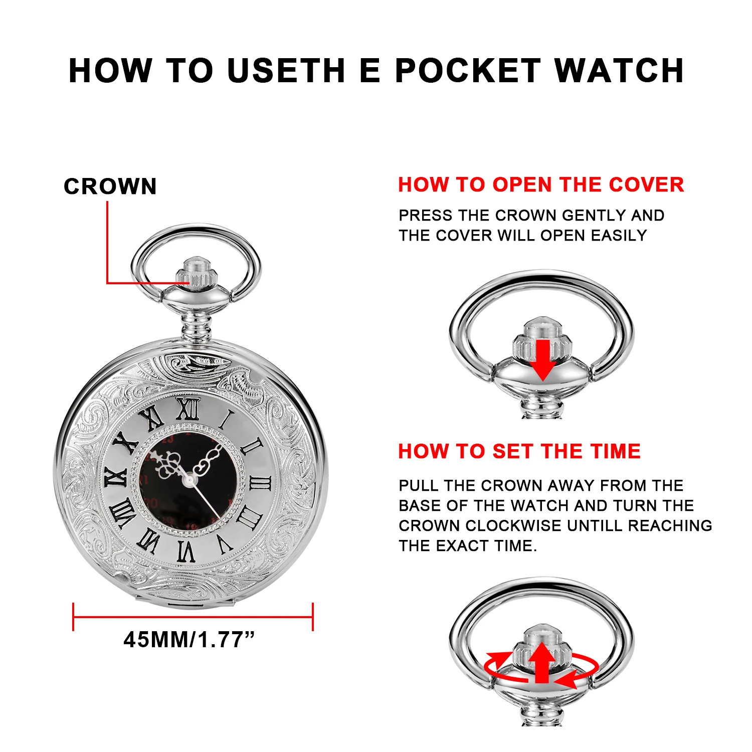 ساعة جيب كوارتز Steampunk رقمية فضية مجوفة باللون الأسود بتوقيت عتيق وقلادة من الأحجار الكريمة هدية كلاسيكية للرجال والنساء للأزواج #6