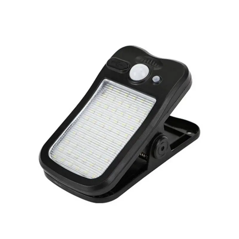 A36T-USB Charging Solar Motion Lights Outdoor, Clip On Solar Light, Outdoor Flood Security Light For Fence, Railing Camping