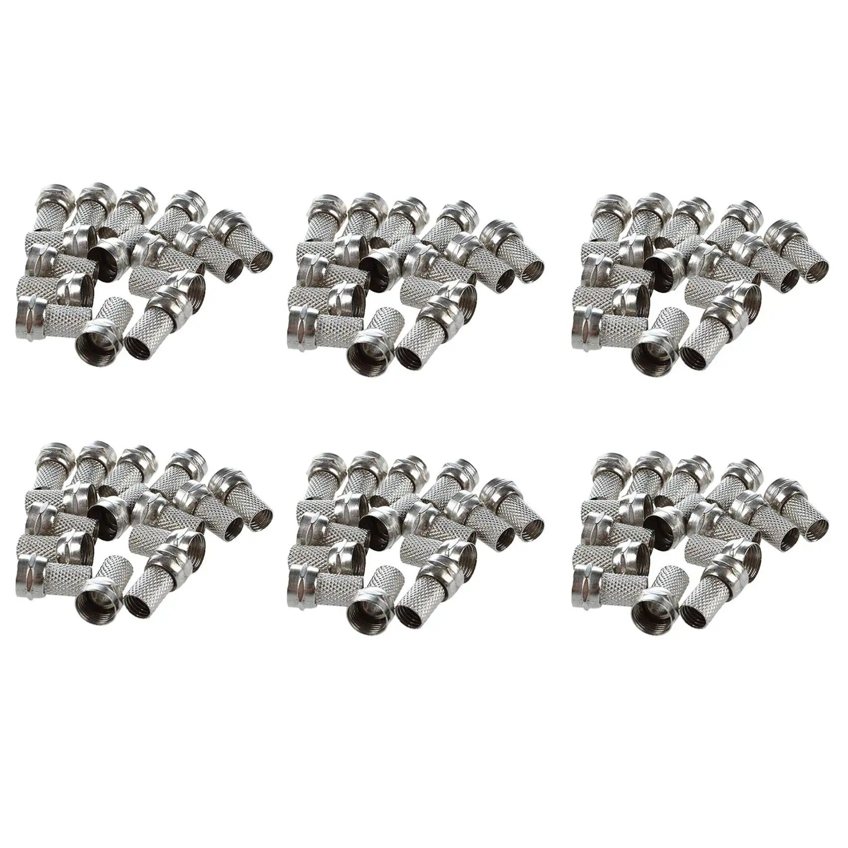 A84E-90 Pcs RG6 F-Type Twist-On Coax Coaxial Cable RF Connector Male For CCTV Camera