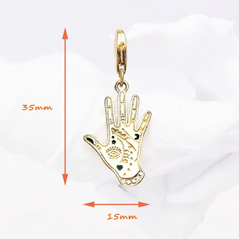 Golden Hand Vintage Charm High Quality 925 Sterling Silver Jewelry For Women Men DIY Fashion
