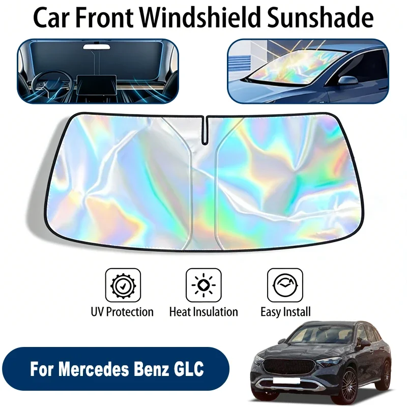 

Car Windshield Sun Shade UV Reflective Sun Visor Protection Cover For Mercedes Benz GLC X253 X254 2015-2026