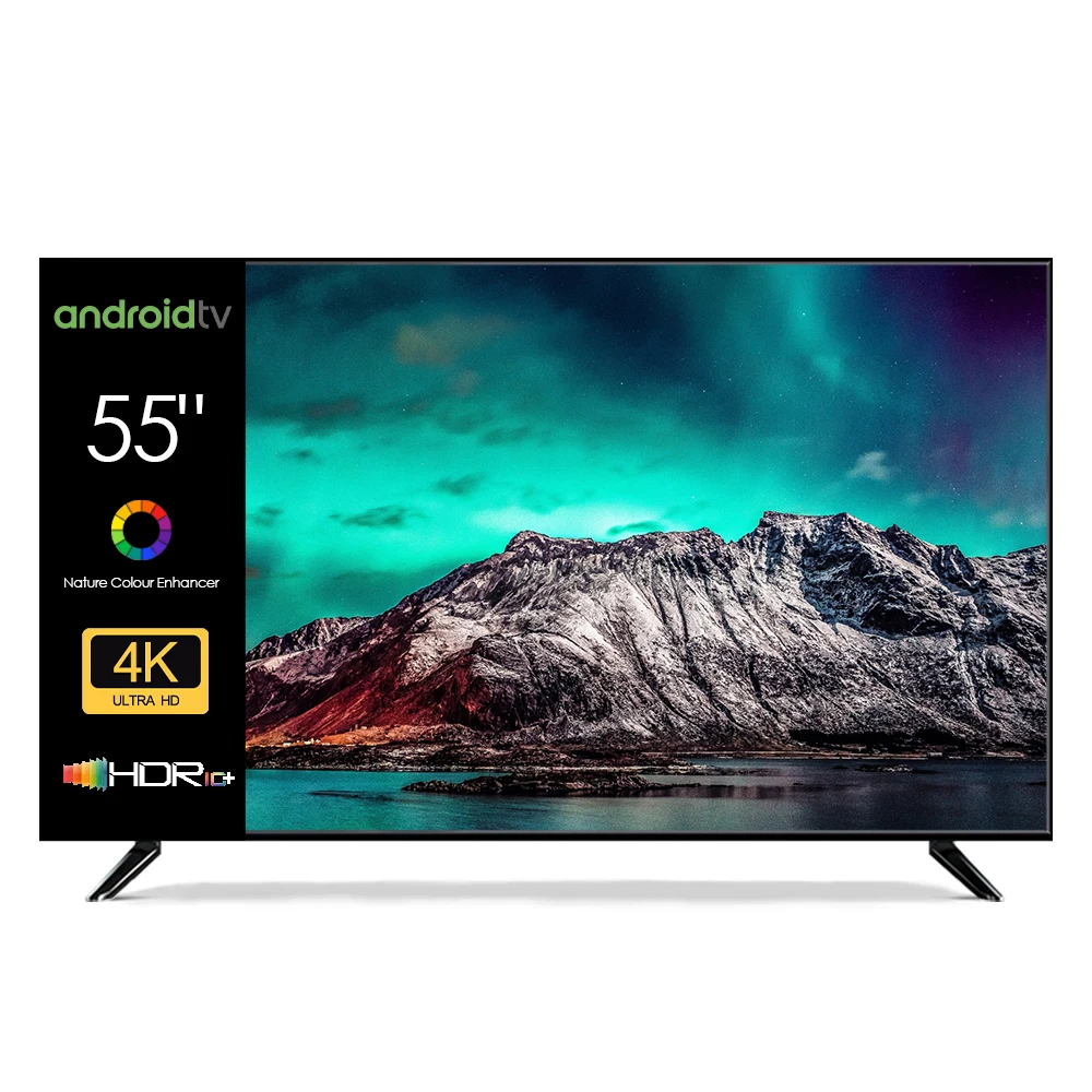 평면 스크린 LCD TV, 4K UHD TV, 55 인치 스마트 텔레비전 