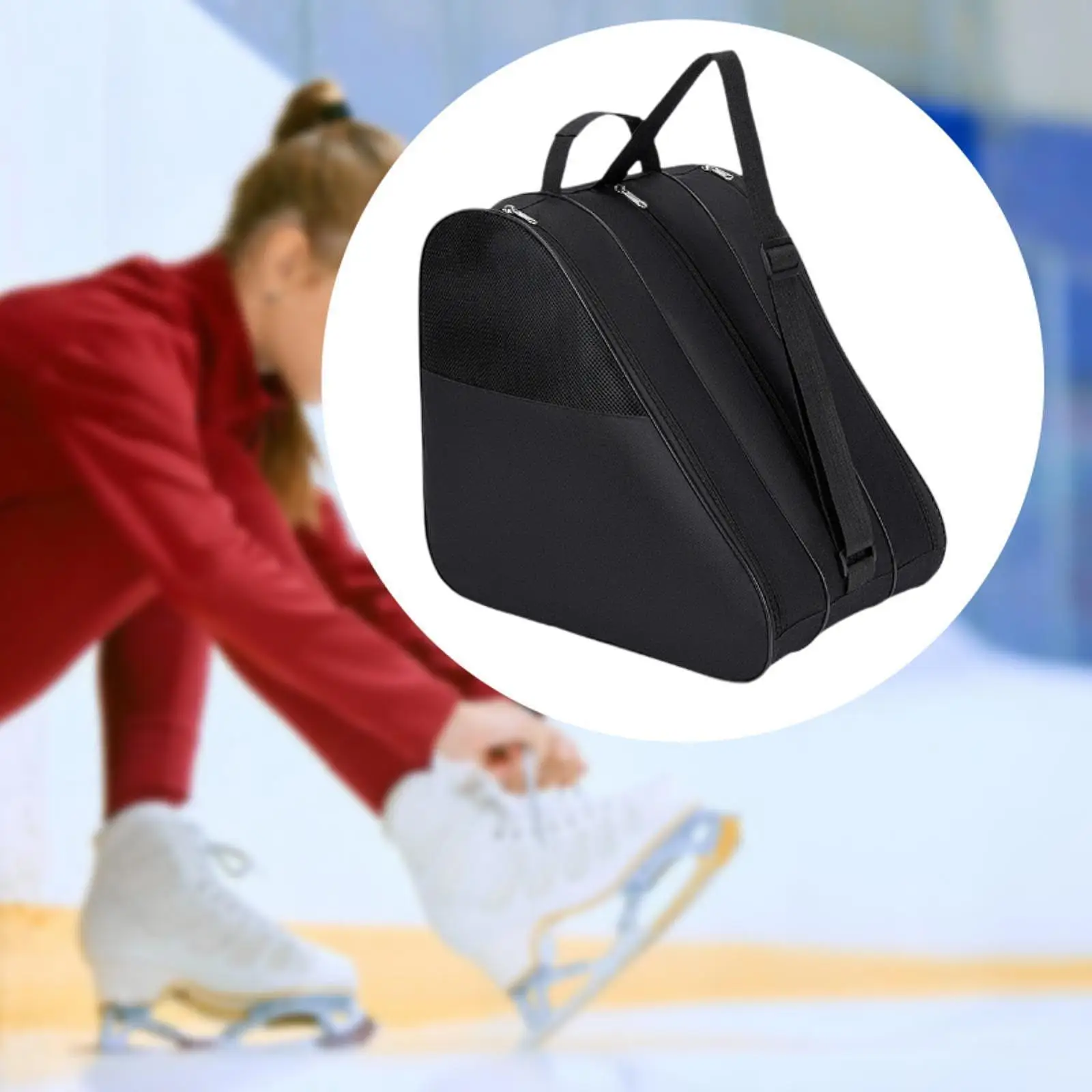 

Сумка для роликовых коньков, сумка для хранения обуви для катания на коньках, несущая ткань Оксфорд, сумка для переноски коньков для хоккейных коньков, фигурных коньков