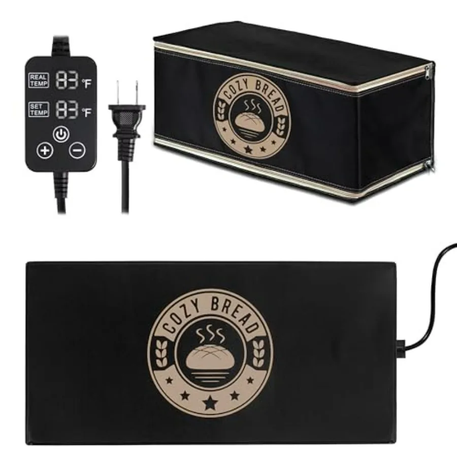 

Комплект защитного коврика и термоизоляционной коробки (10 x 21 дюйм) | Лучший профефон для хлеба | Защита теста, средство для выращивания закваски, фермент