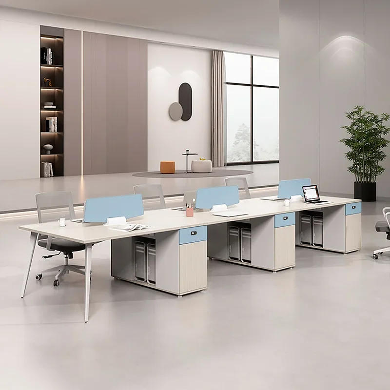 Office furniture staff desk simple modern four-person staff desk two-person computer desk and chair