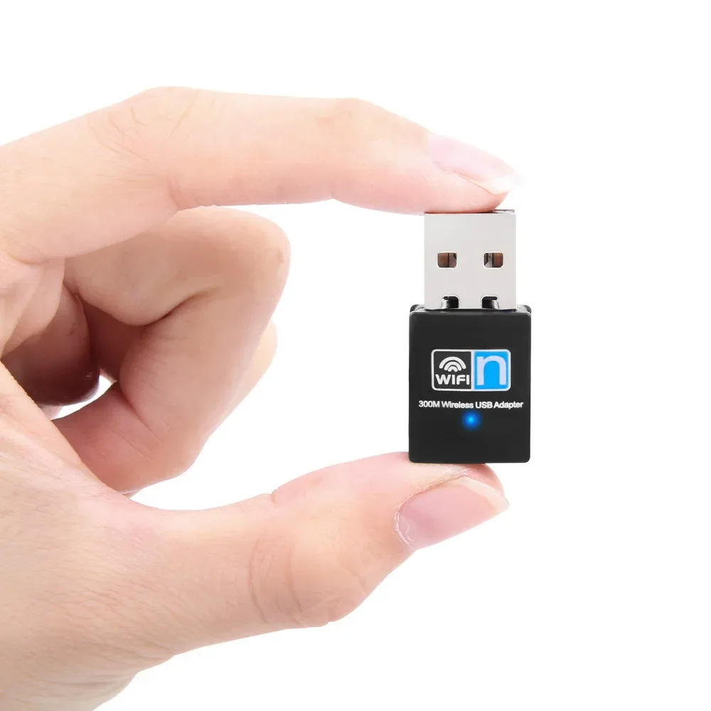Tarjeta de red inalámbrica de 300Mbps, adaptador WiFi USB, adaptador WiFi 2,4G, tarjeta LAN WiFi, Dongle USB 802.11b/g/n para ordenador portátil Windows