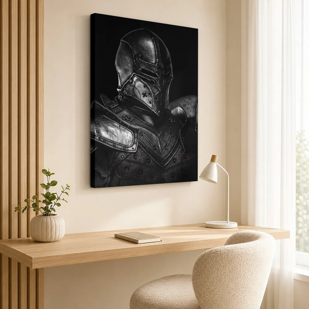 Mortal Shell Harros Front Armor Canvas Posters Bold Style Canvas Wall Art With Customized Photo For Gaming Room Ideal Teen Gift