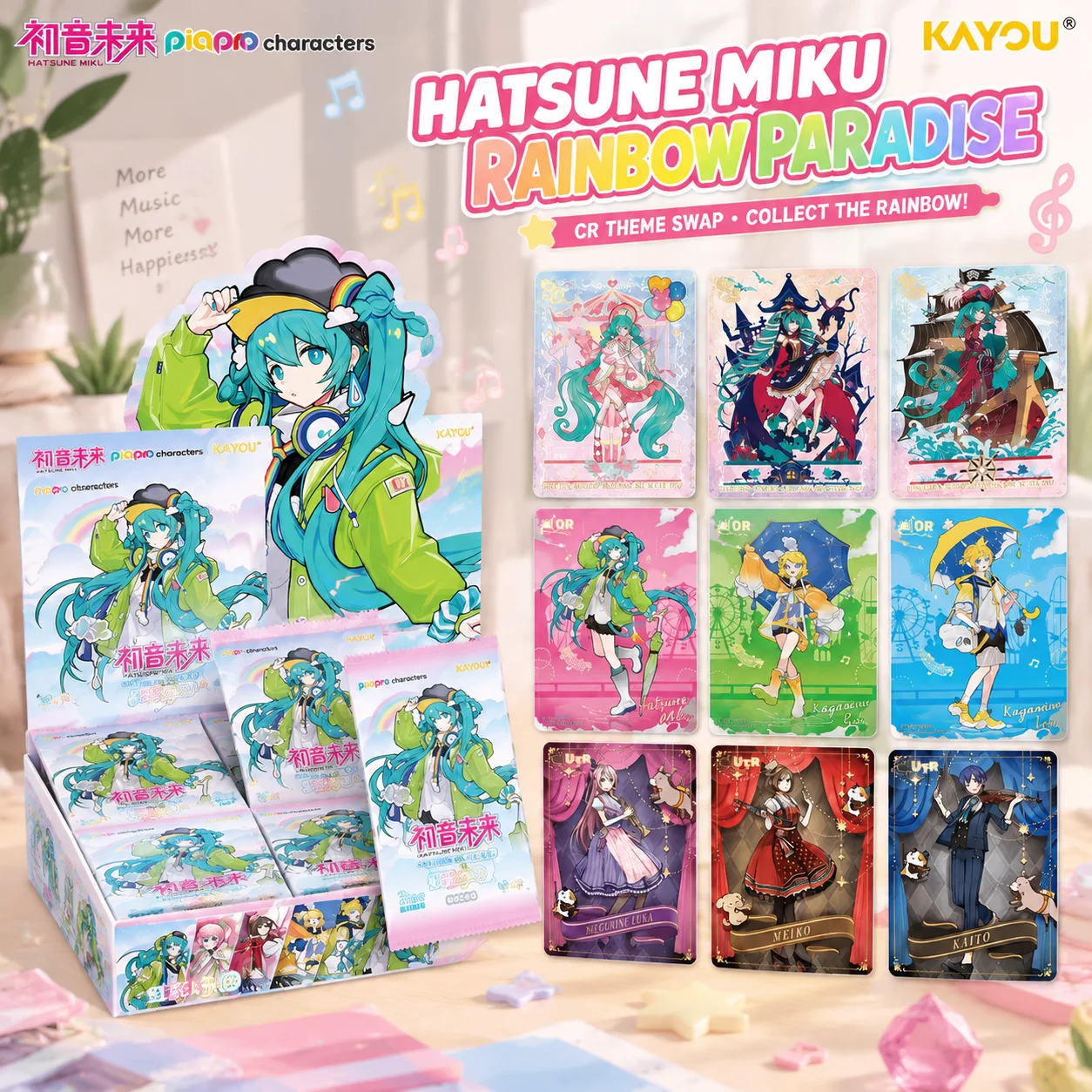 Genuine Kayou Hatsune Miku Collectible Cards 3rd Wave Official Anime Peripheral Character Trading Card Surprise Birthday Gifts