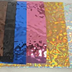 Aqumotic 1.6-3.9ft Wave PVC Decorative Sticker Ripples of Water Upholstery Background Wall Plastics Mirror Embossed
