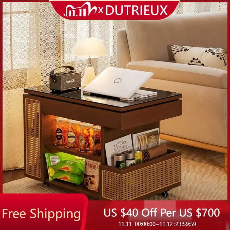 

Professional Trendy Coffee Table Minimalist Storage Modern Multifunctional Center Side Table Storage Design Meubles Home Decor