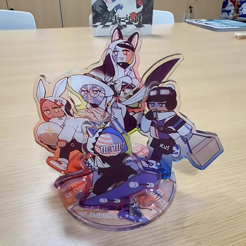 Persoonlijkheid Subcultuur Countryhumans CH Cosplay Figuur Stand Kawaii Acryl Staande Plaat Ornament Accessoires Decoratie Props