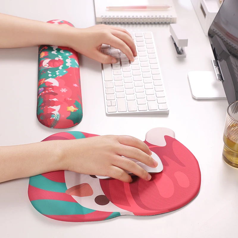 Mouse Pad Ergonomic Wrist Support Mousepad with Wrist Rest 2 in 1 Mouse Pads Wrist Rests for Computer Keyboard Set