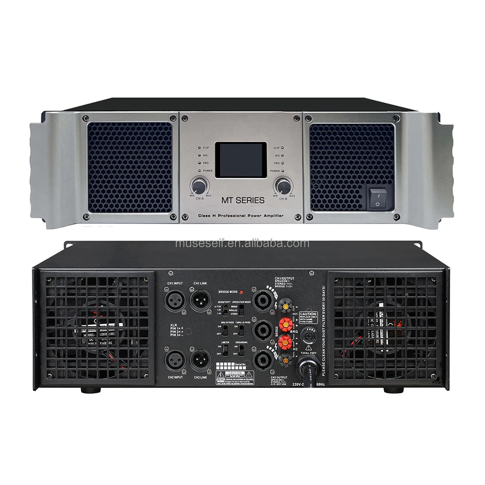 

EIF//MT21500 Stereo Audio Power Amplifier Suitable for Stage Performance Sound System High Power HiFi Dual Channel 2*1500W