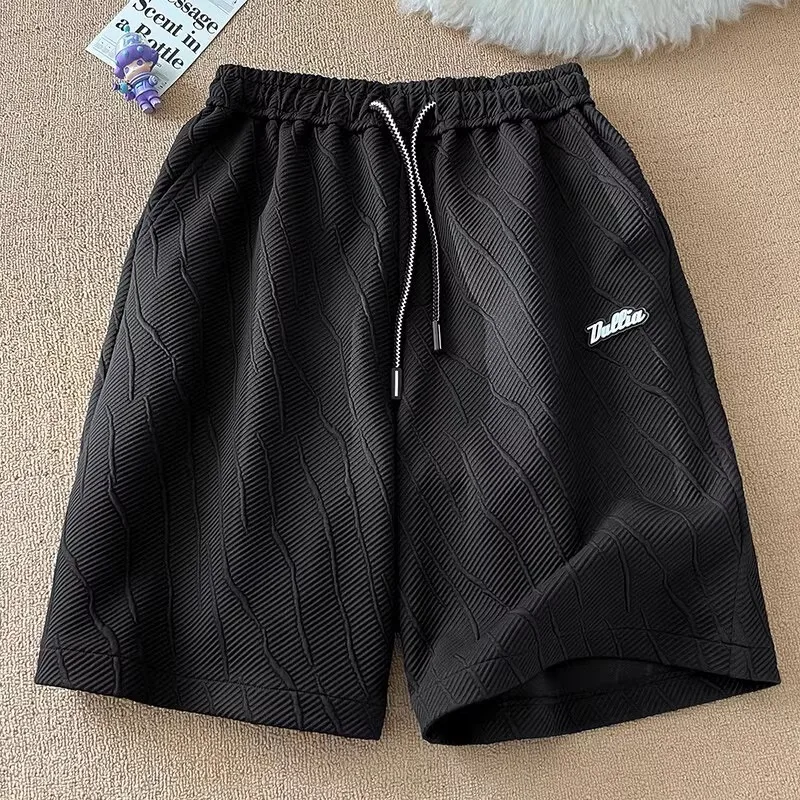 

US Plus Size Cargo Shorts Men's Fashion Summer Ins Casual Black Pants Trend Port Minimalist Wind Gym Pockets Pants Daily Outwear