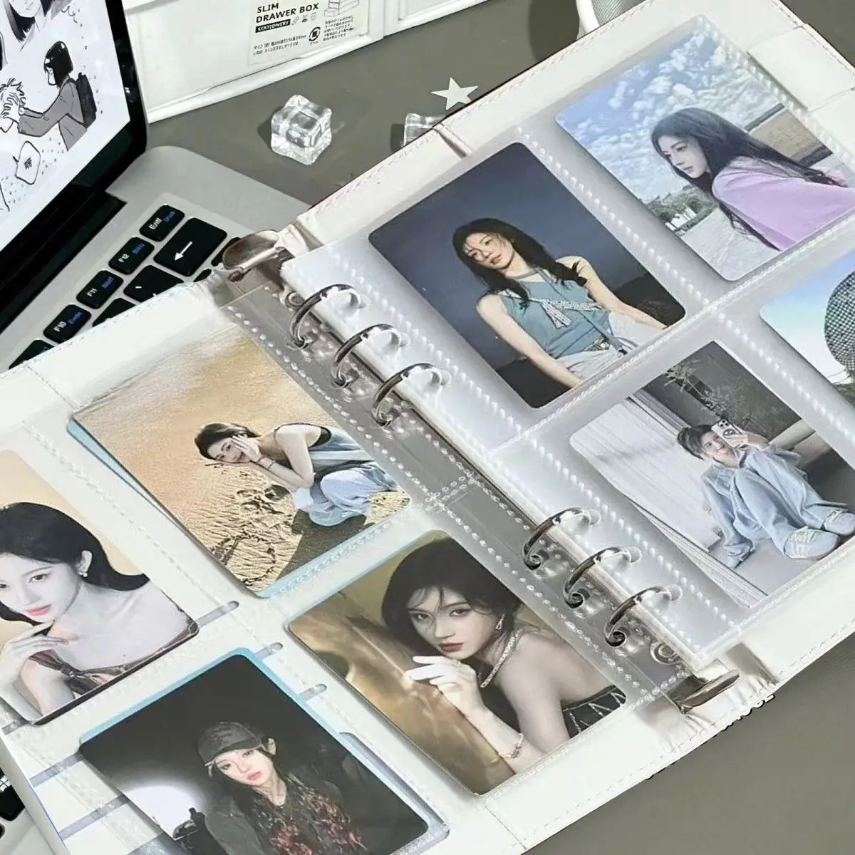 A5 الكورية خط بسيط الأسماك Kpop الموثق ألبوم صور مع 40 صفحة داخلية المعبود صور جمع كتاب حامل بطاقة الصور القرطاسية هدية #5
