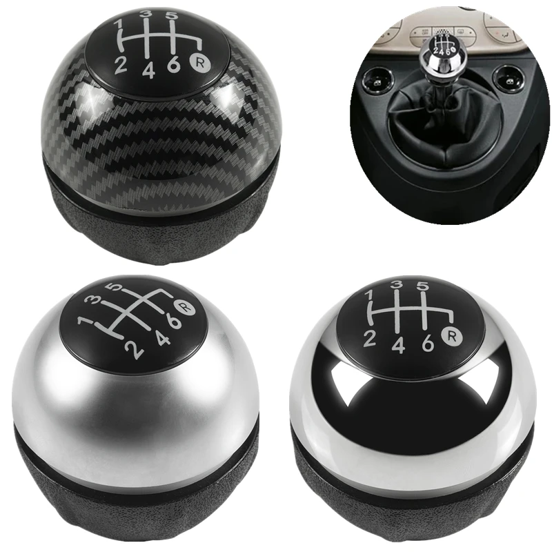 Chrome Gear Shift Knob Gaiter Boot Cover Case For Fiat 500 500C 2007 2008 2009 2010 2011 2012 2013 2014 2015 2016 2017 2018