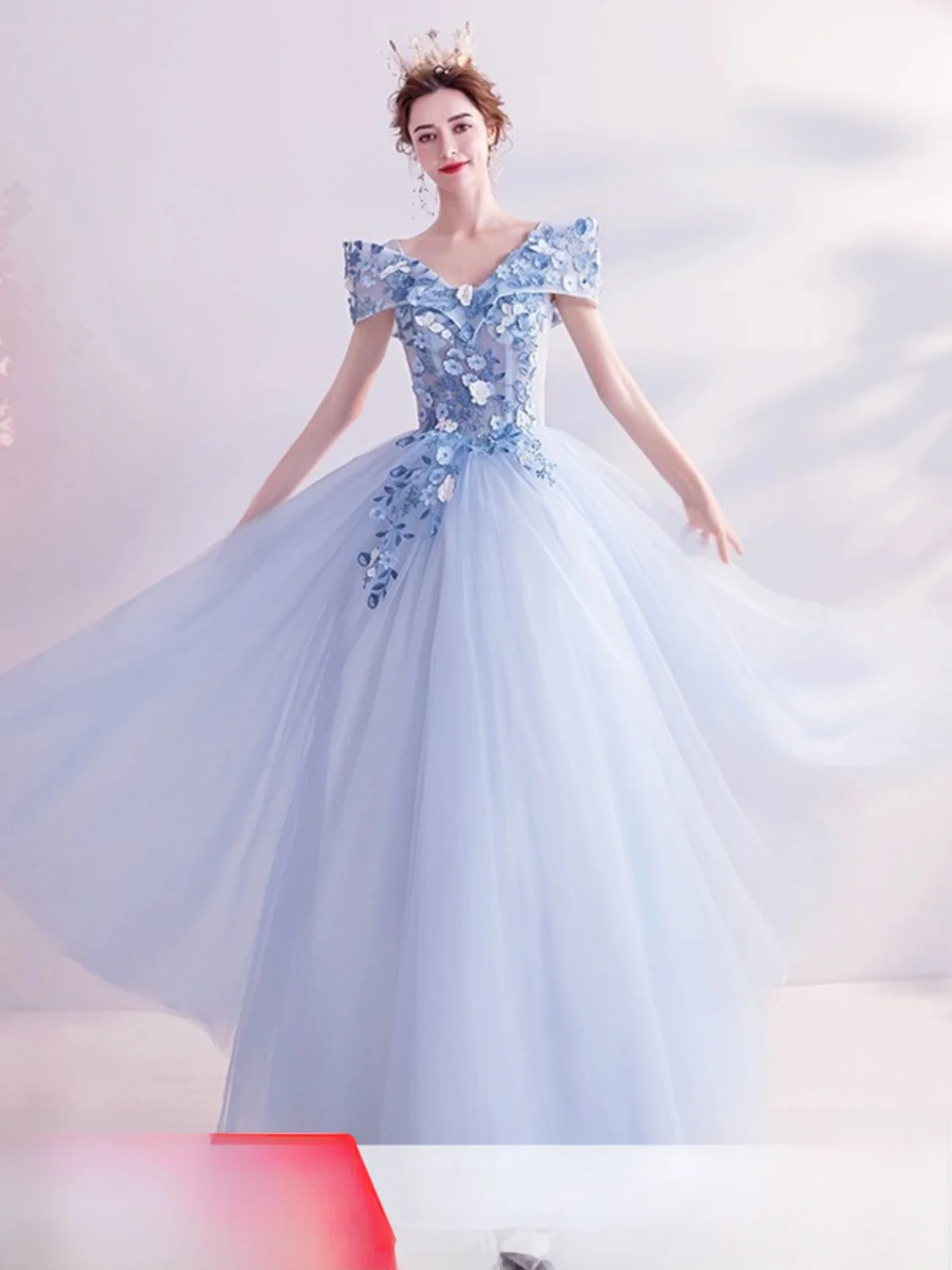

Blue Fairy T Sle Performance Gown Evening Dr Chorus Host Ball Dinner Art Exam Faion ow Outfit Angel Wedding Dr