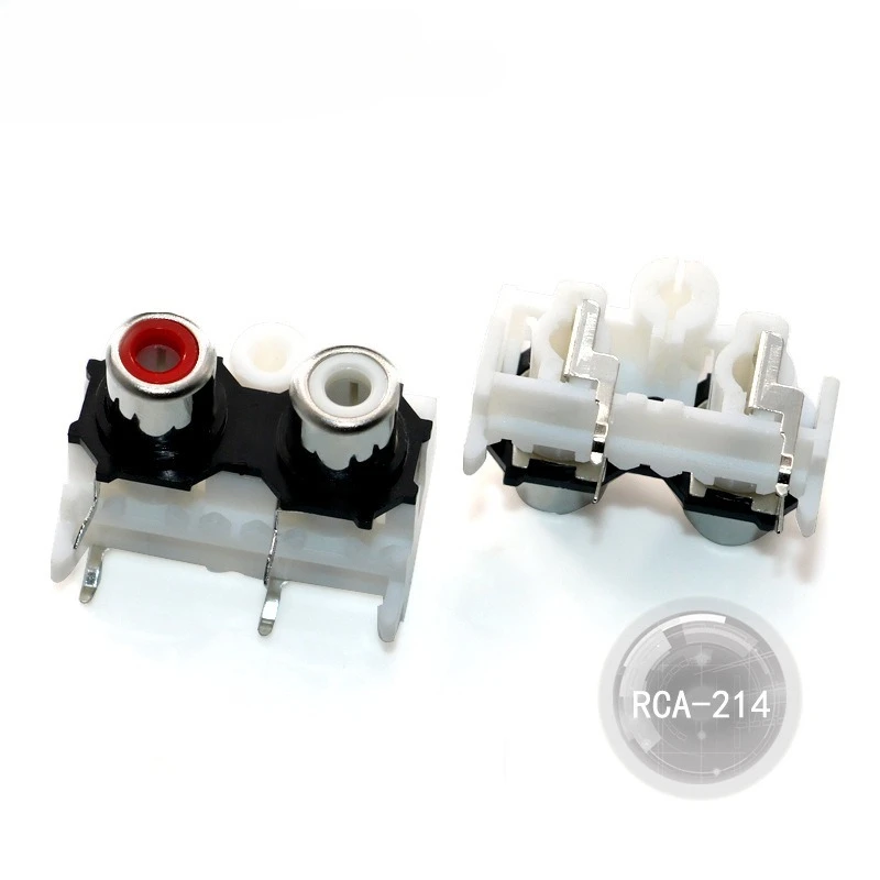 

Red and white 2-hole same core socket rca-214 panel AV lotus Jack socket