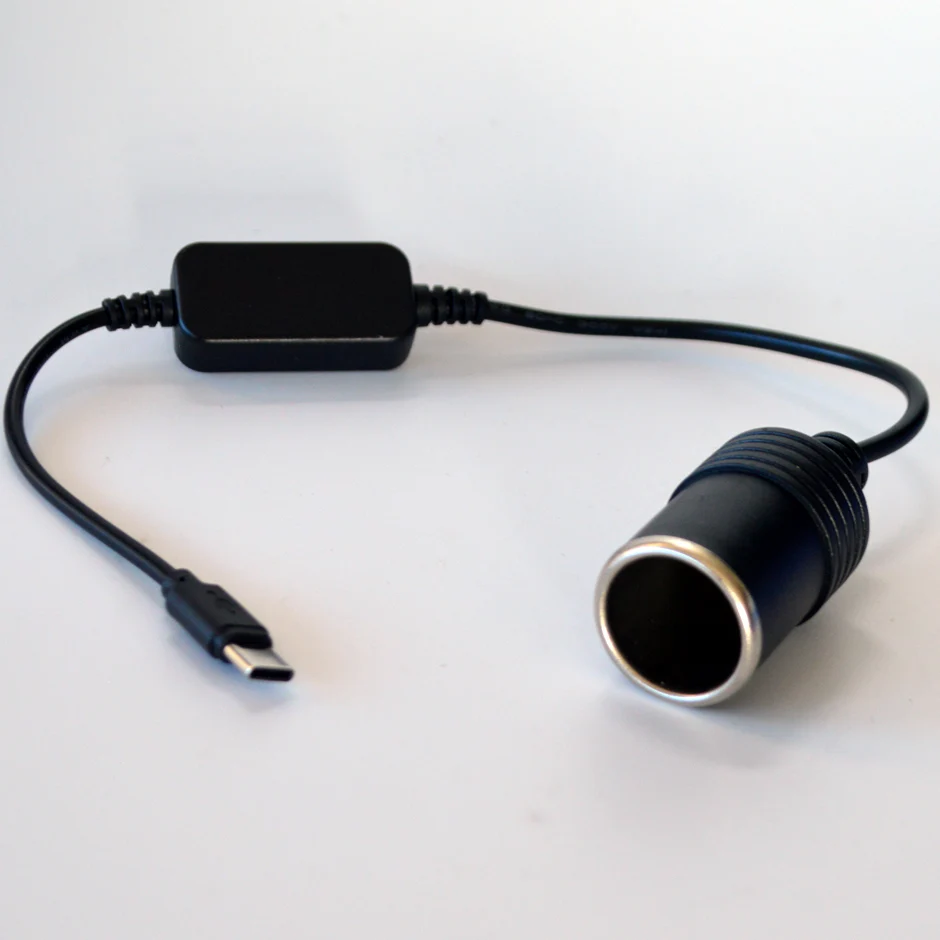 5V To 12V Converter Cable Extender USB or Type C Chargers To Cigarette Lighter Socket Power Adapter Electronics Car Accessories view 2