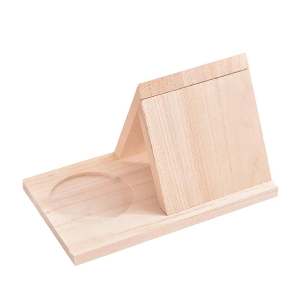 

Wood Triangle Bookshelf Wooden Book Holder Multipurpose Freestanding Book Stand Decorative Storage Shelf for Home