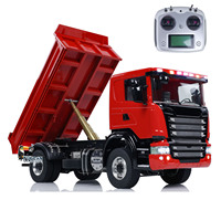1/14 4x4 RC Hydraulic Dumper Car Radio Control Finished Dump Truck Metal Tipper Machine Sound Light Machine Toy Model TH23856