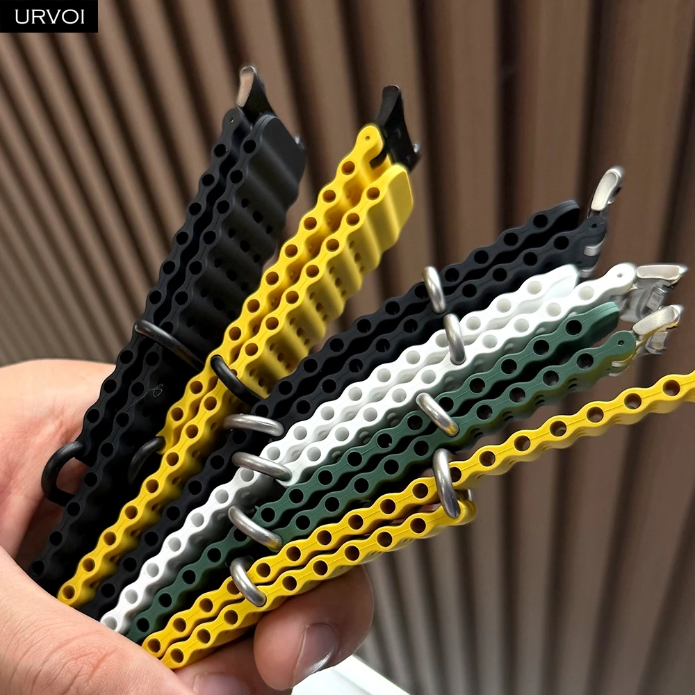 URVOI Quality Silicone Band For Samsung Galaxy Watch 9 8 40 44mm 8 Classic 46mm Ocean Strap Pin closure breathable wristband 썸네일 2
