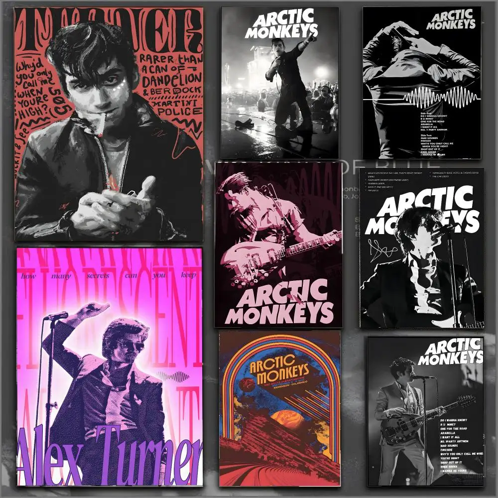 Alex Turner Singer Indie Rock Poster Modern Aesthetic Wall Art Print Minimalist Bedroom Living Room Home Decor Gift