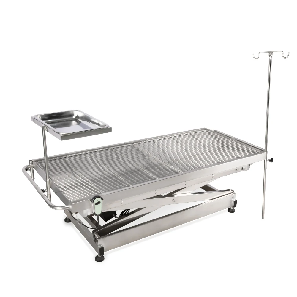 Stainless Steel Animal Surgery Table Height-Adjustable Operating Dog Vet Grooming Table For Pet Care