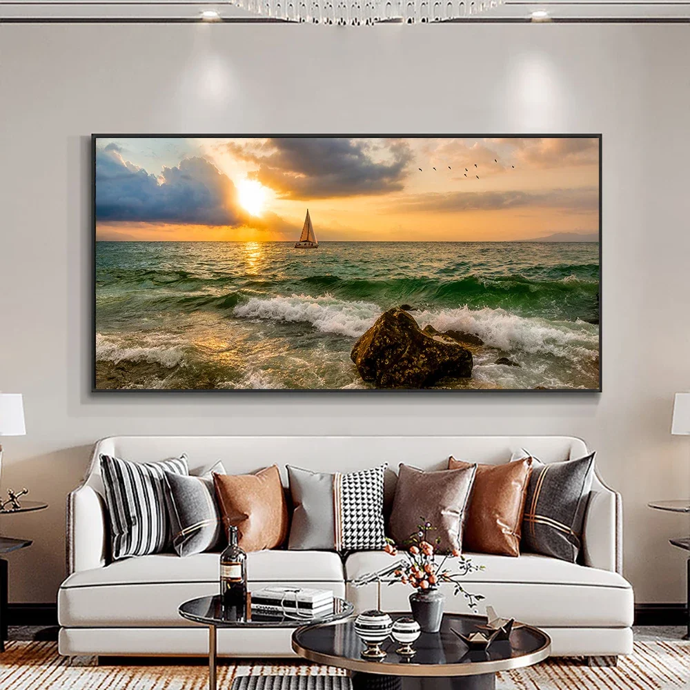 Nature Seascape Canvas Painting Scandinavian Tree Landscape Wall Art Posters  Prints for Living Room Decor  Home Decor Cuadros