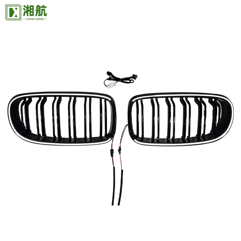 

Подходит для BMW 3 серии E90 09-11, поздняя модель, двухлинейная светодиодная подсветка, черная решетка, сменная установка