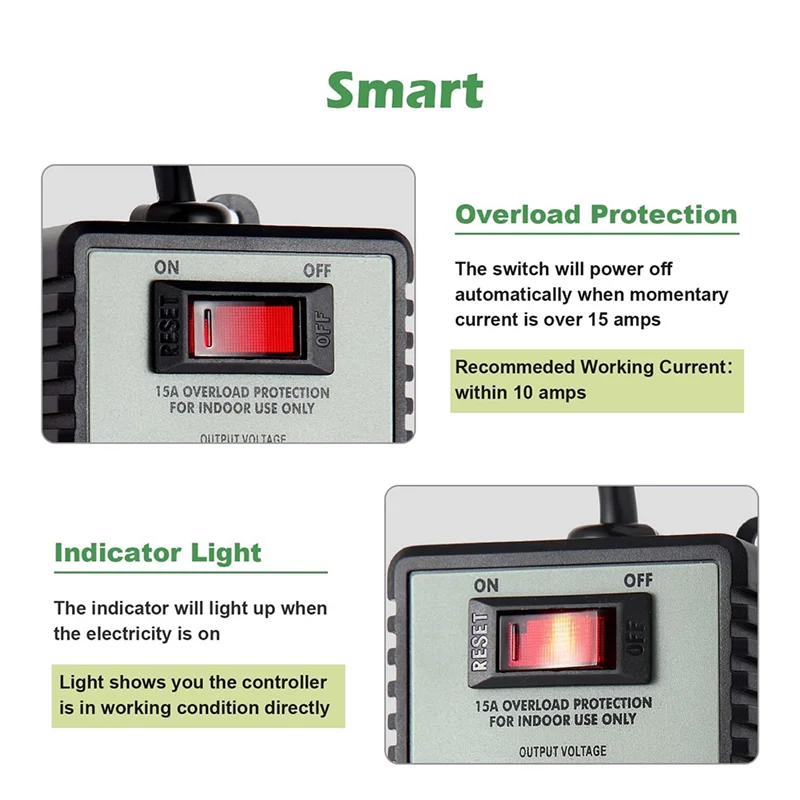 

C9-1 PCS AC Motor Speed Controller Plastic As Shown With Overload Protection Switch & Voltage LED Display Screen US Plug