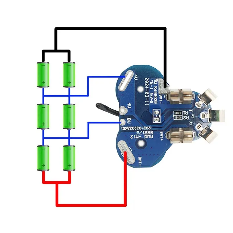 Obudowa plastikowa PCB do akumulatora litowo-jonowego 18650 M12 12V 10.8V 6-rdzeniowego, płyta drukowana, obudowa do akumulatora litowo-jonowego Milwaukee 12V — zdjęcie produktu 6