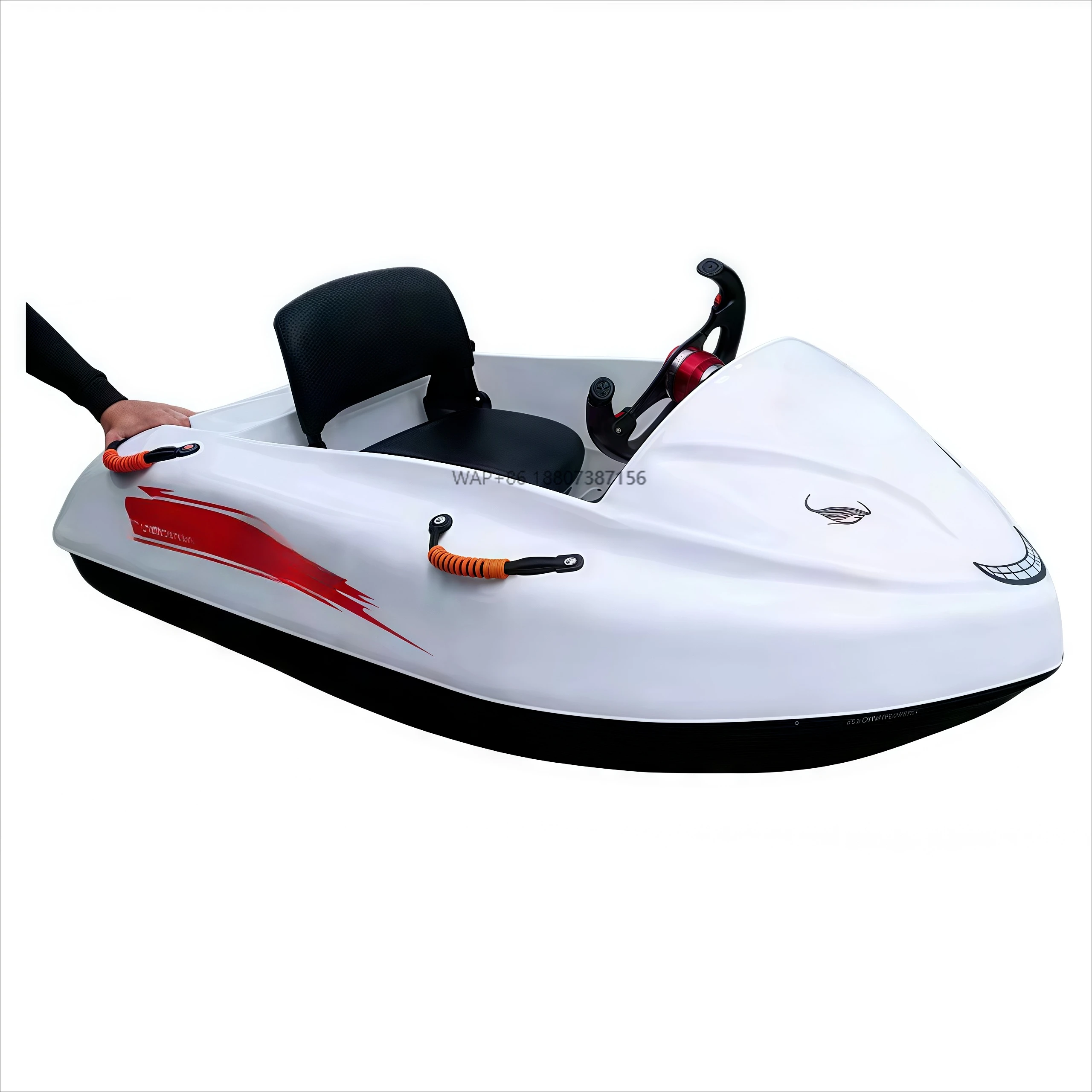 Custom Mini Electric Jet Ski for Outdoor Water Karting Races Fiberglass Go Karting on Lake or Ocean Waters