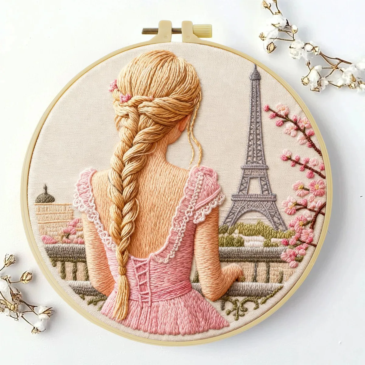 1 Stück 20X20CM/15X15CM 7,87/6,3 Zoll Der Turm und die Schönheit Stickerei Starter-Kit DIY-Kit DIY-Stickerei-Set Handarbeiten – Detail 2