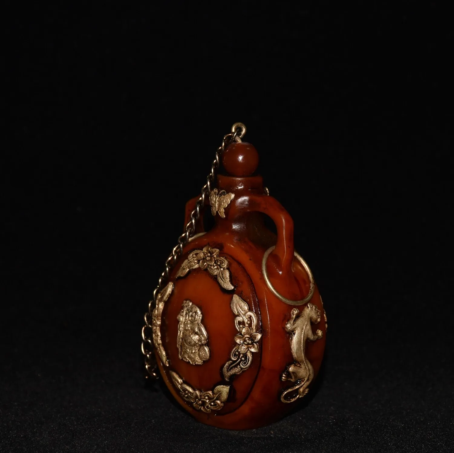 Imitation beeswax longevity star snuff bottle ornament