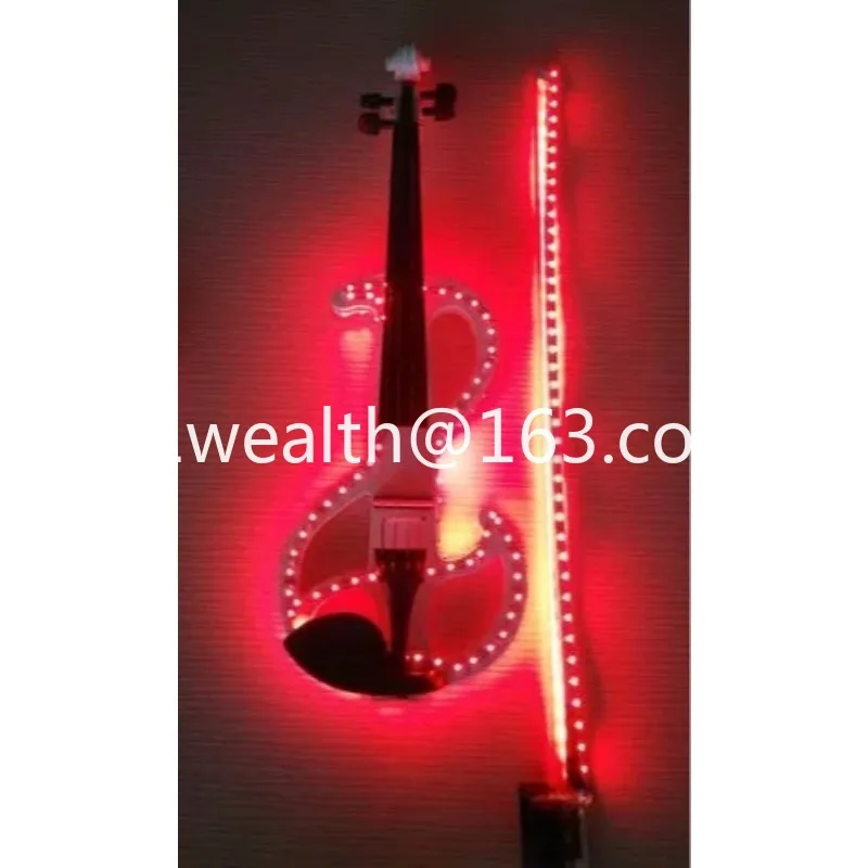 Electronic violin, light-up violin, suitable for props and stage performances