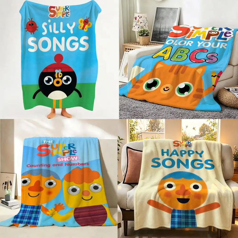 song S-Super S-Simple S-Songs Throw Flannel Throw Blanket Suitable for Sofa、Living Room、Bedroom