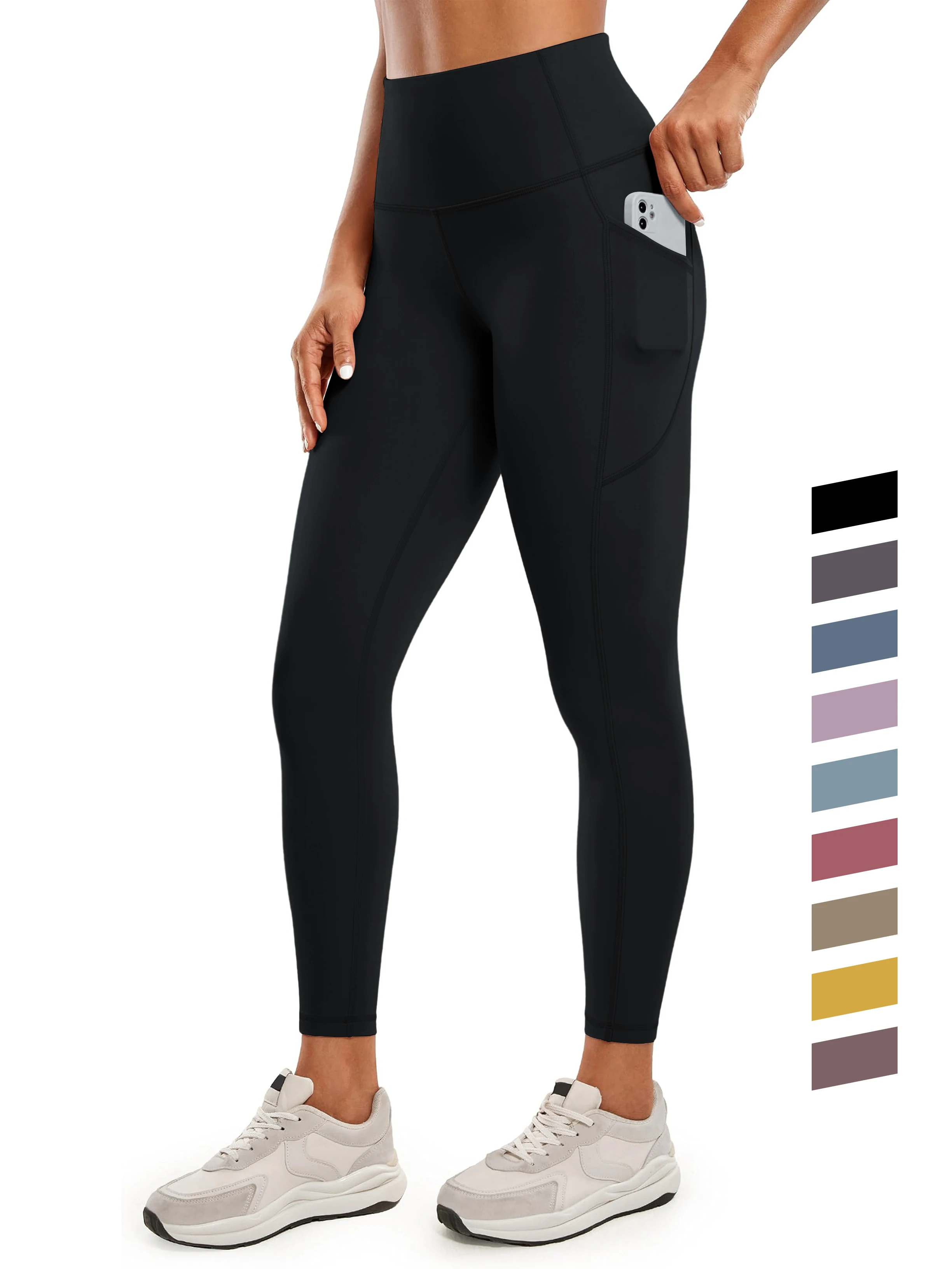 Pantalon élastique taille haute pour femme, pantalon de course respirant, pantalon de sport à fond 9 points, séchage rapide