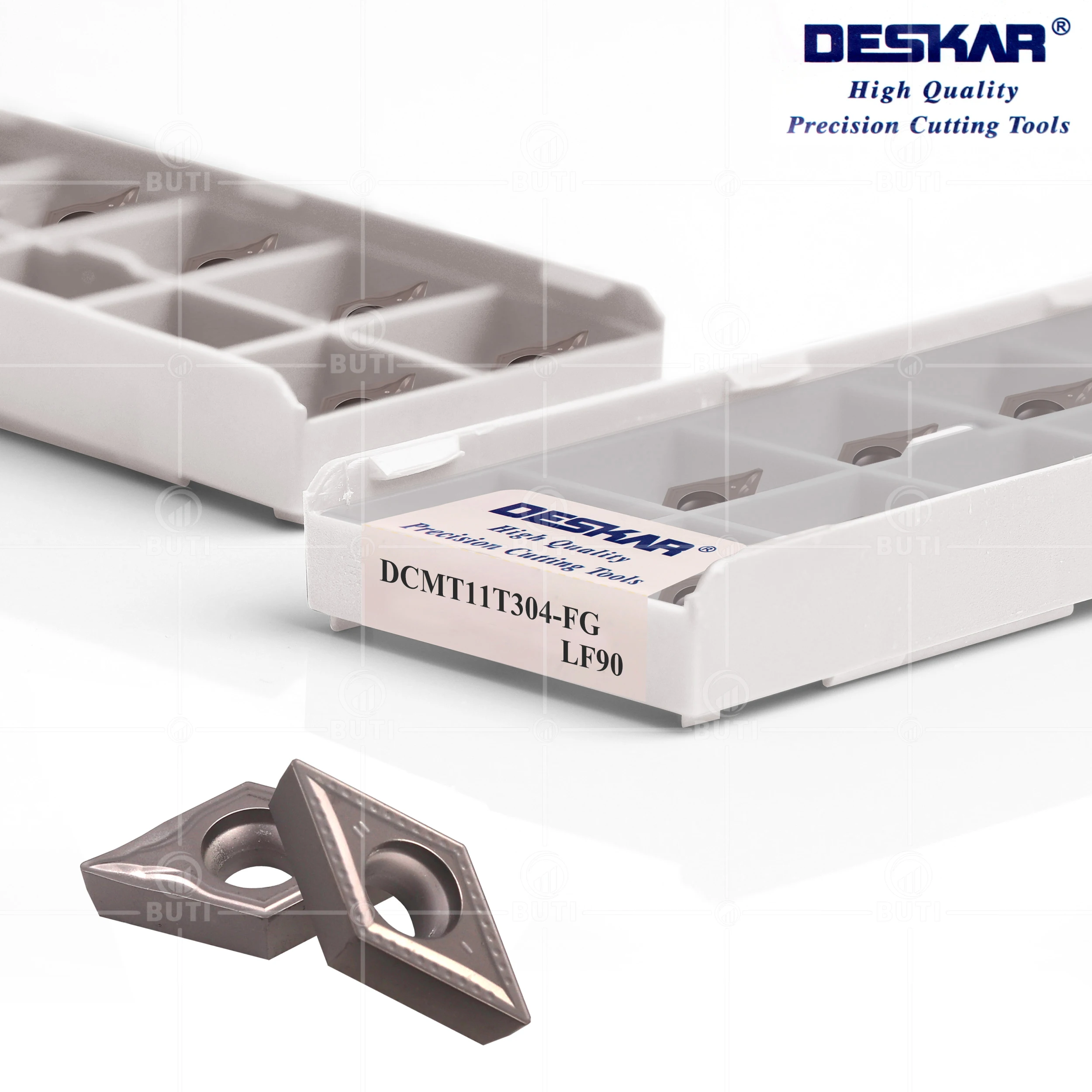 Imagem -02 - Deskar 100 Original Dcmt11t304 fg hq mt ps Lf90 Cermet Torno Cortador Ferramentas Ferramenta de Torneamento Lâmina de Corte Torno Cnc Inserções Internas
