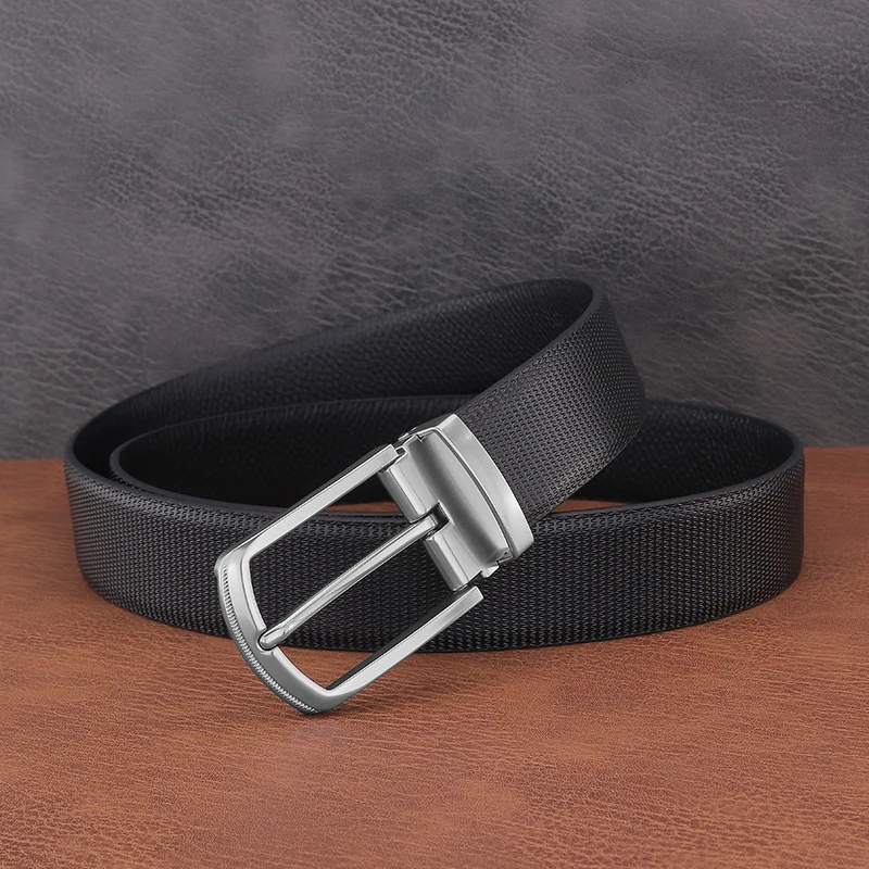 カジュアルホワイト本革デザイナーピンバックルベルト男性コルセットウエストバンド高級有名ブランドジーンズ ceinture オム StudentB756