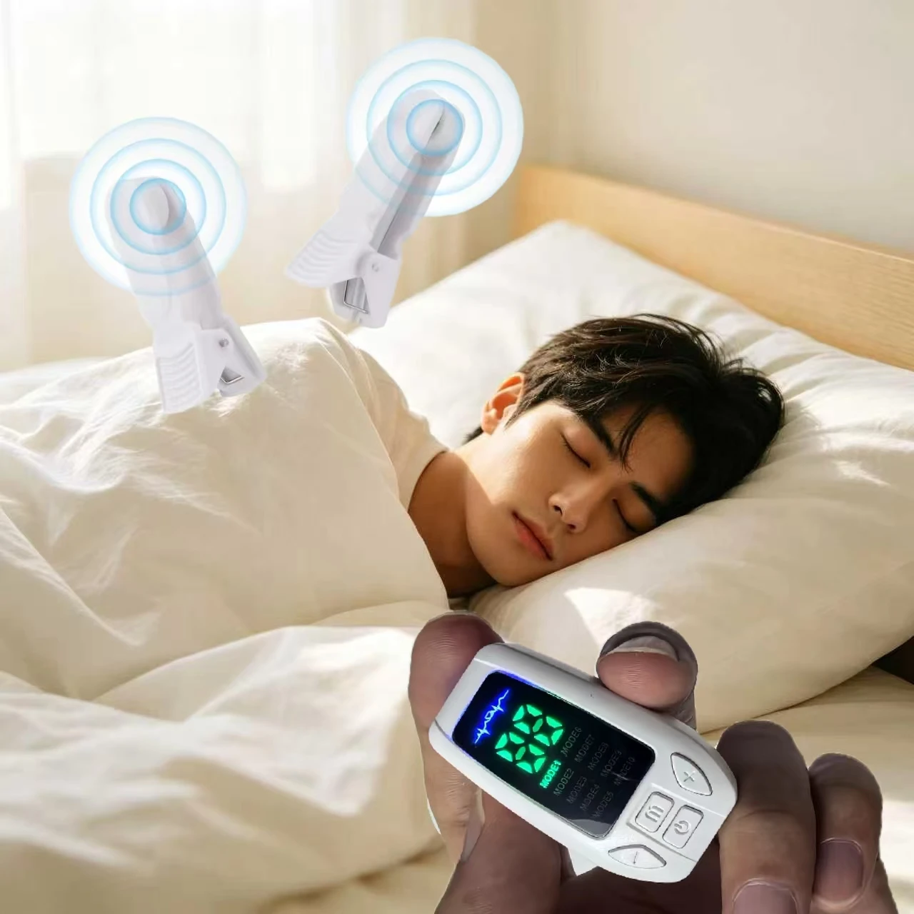 CES Vagus Nerve Stimulator for Insomnia and Anxiety, Rechargeable Auricular Therapy Device for Mental Health and Deep Sleep