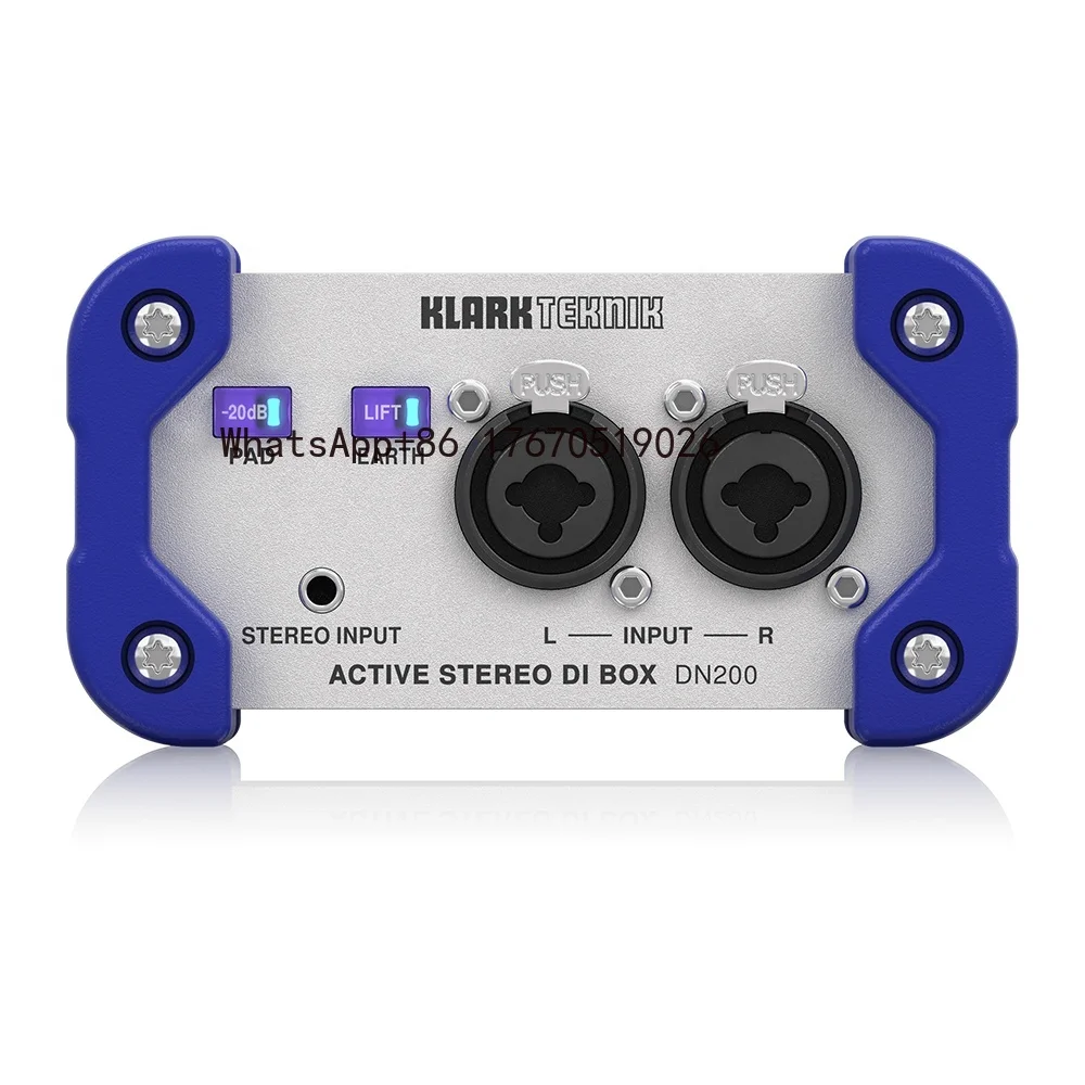 Teknik DN200 V2 Active 2-Channel DI Box Pa Sound System Studio Music Equipment for Stage Live Show Outdoor Indoor
