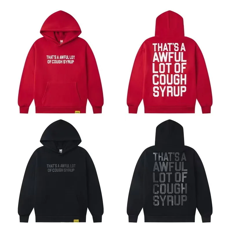 

That's A Awful Lot of Cough Syrup Hooded Sweatshirts Street Casual Crack Print COUGH SYRUP Hoodie Fashionable Zipper Cardigan