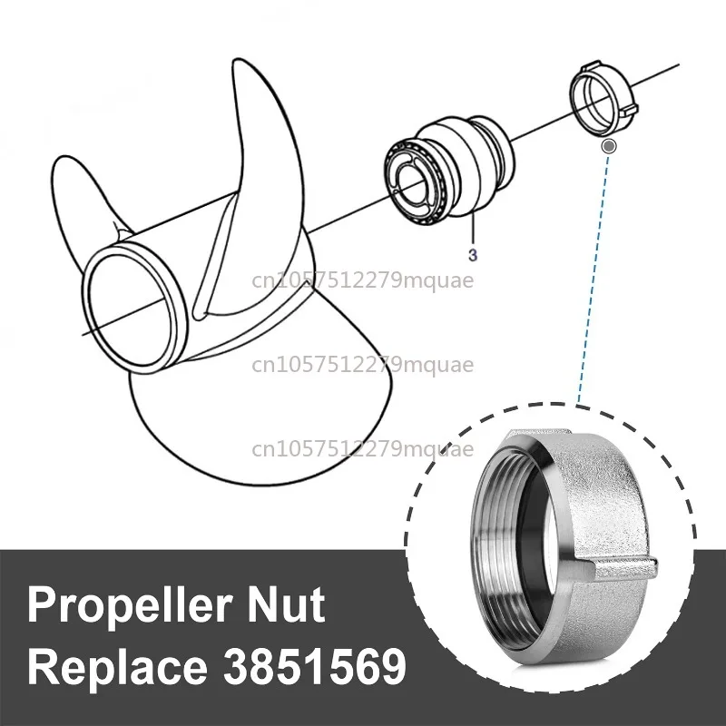 Propeller Nut Compatible with DPS & DPS-A Drives Replacement for Volvo Penta 3851569