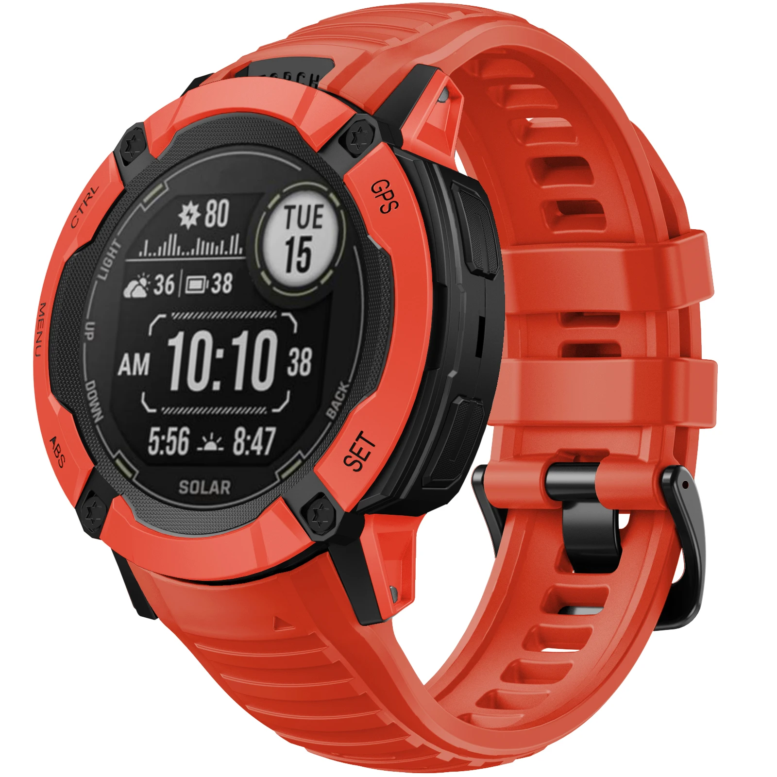 ANBEST-Pulseira de Silicone para Garmin Instinct 2X Solar, Pulseira de Substituição, Banda Edição Tática, 26mm