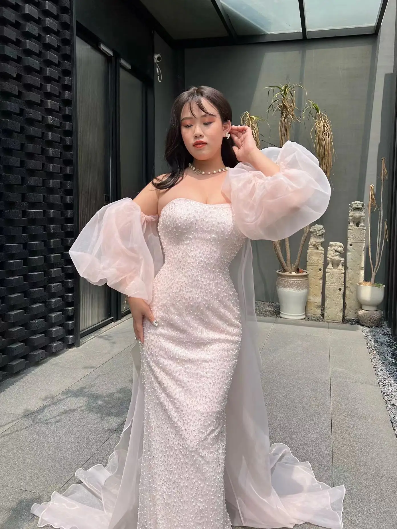 (تخفيضات) فساتين شاليمار تشانغ الوردية أزياء فستان سهرة مثير فستان حفلة فاخر حسب الطلب