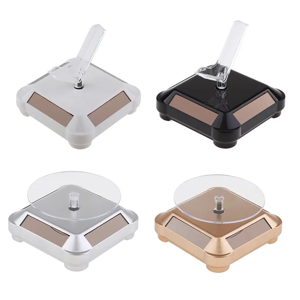 Solar and Battery Powered Turntable Rotating Display Stand Holder Watch Jewelry Display , Convenient, Save , friendly