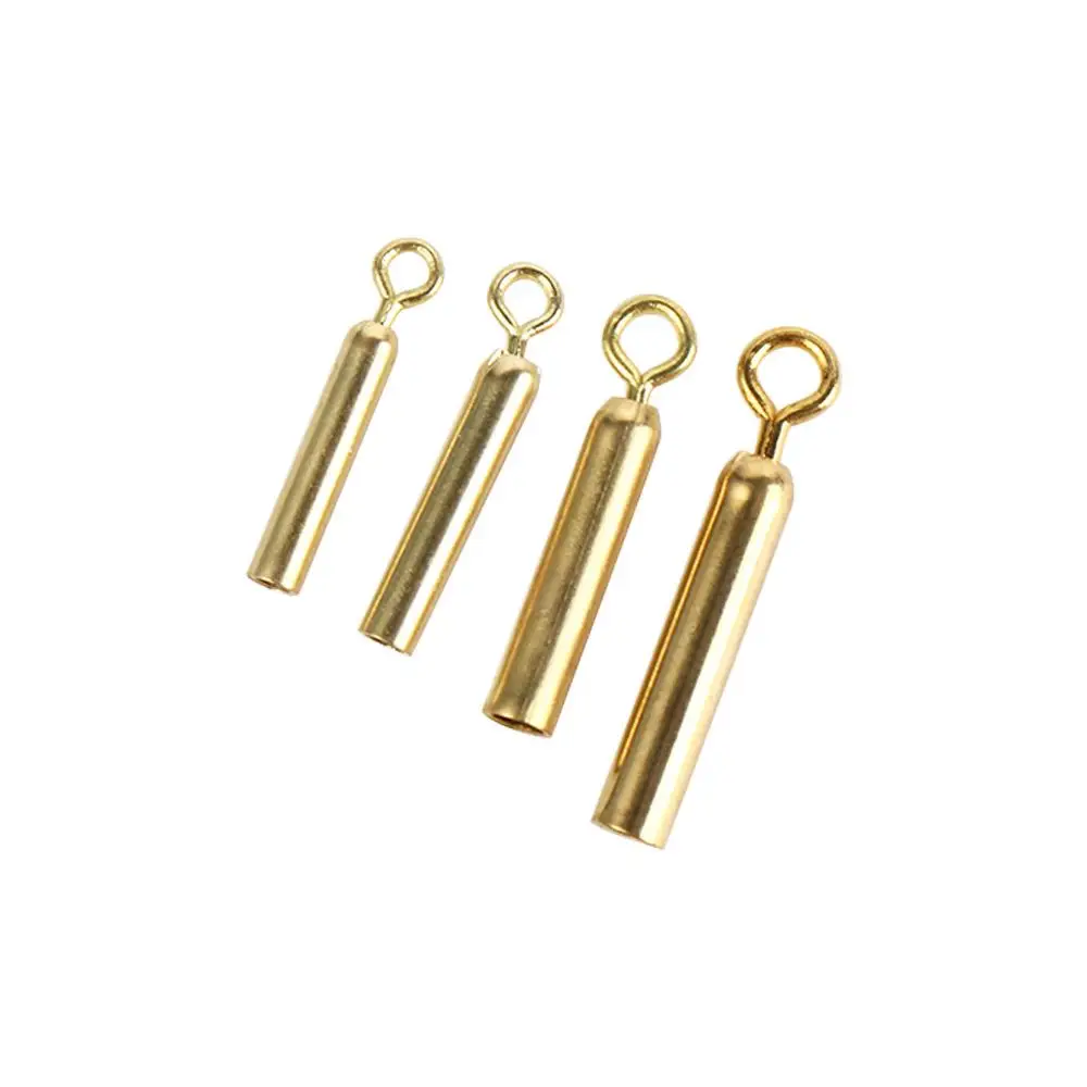 

10 pcs Copper Coppper Fishing Float Holders 360 Degree Roating Straight Type 360 Degree Freely Float Holders Wear Resistance