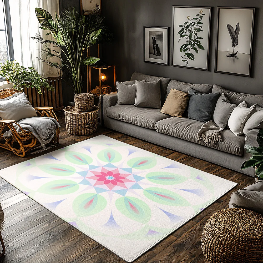 

Unique Abstract Carpet Living Room Floor Mat Modern Geometric Pattern Rug Home Decor Area Rug Non-Slip Floor Covering Bedroom Ru